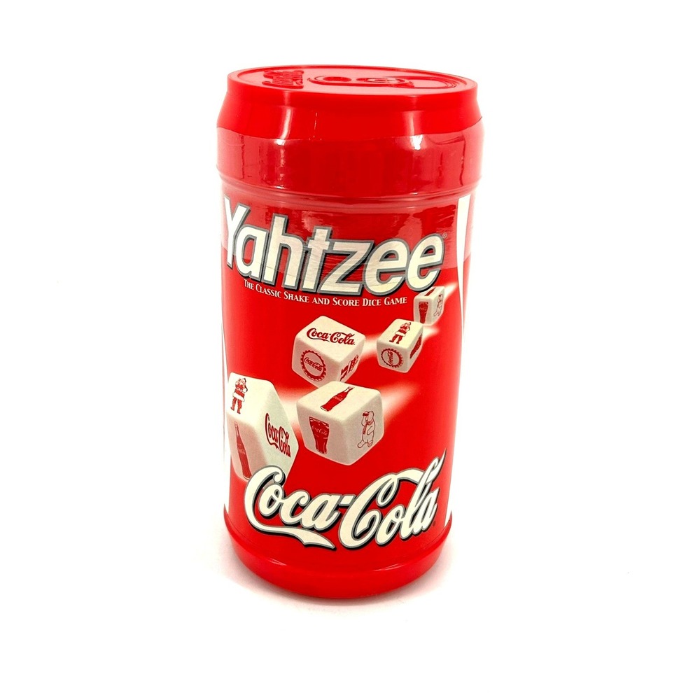 Yahtzee Coca-Cola Collector Edition Dice Game Coke Can Tin 2007 USAopoly Hasbro